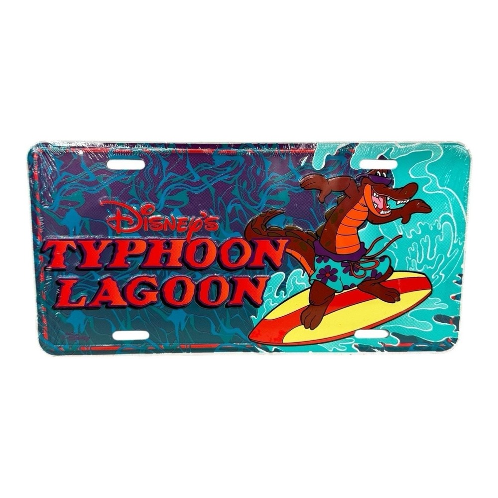 Disney's Typhoon Lagoon Metal License Plate Sealed